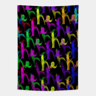 Colorful watercolor splatter pattern, brush strokes Tapestry