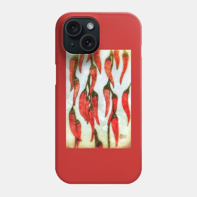 Red-hot spicy peppers Phone Case by Matt Starr Fine Art