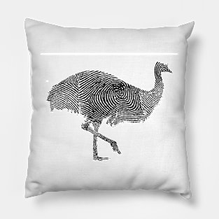 Emu Finger-print Pillow