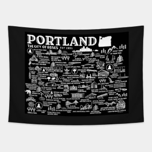 Portland Oregon Map Tapestry