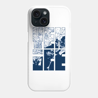 Venice, Italy City Map Typography - Coastal Phone Case