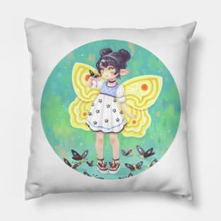 Butterfly Girl Pillow