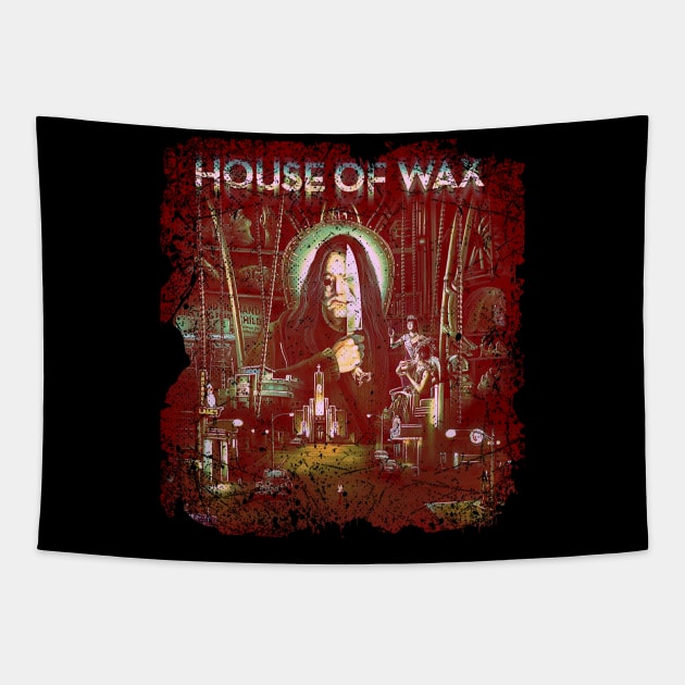 Eerie Enchantment Diving Into House Of Wax Tapestry by Insect Exoskeleton