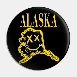 Grunge Heads Alaska Happy Smiling 90's style Grunge Face Pin