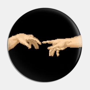 The Creation of Adam Pixel Art 8 Bit Pin