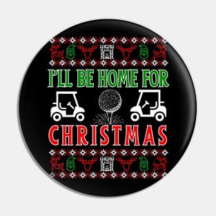 I'll Be Home for Christmas Baseball Pin