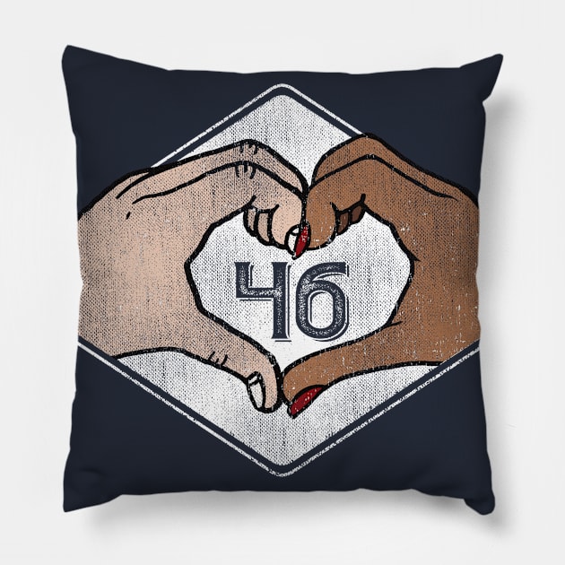 Biden Harris 46 Pillow by Jitterfly