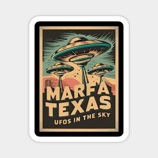 Vintage Marfa Texas UFOs In The Sky Magnet