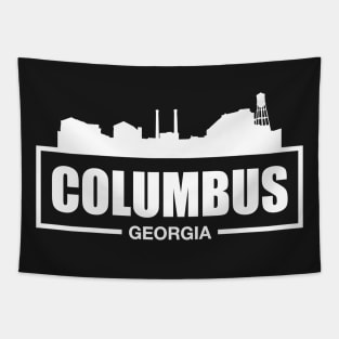 Columbus Georgia Downtown City Skyline Riverwalk Silhouette T-Shirt Tapestry