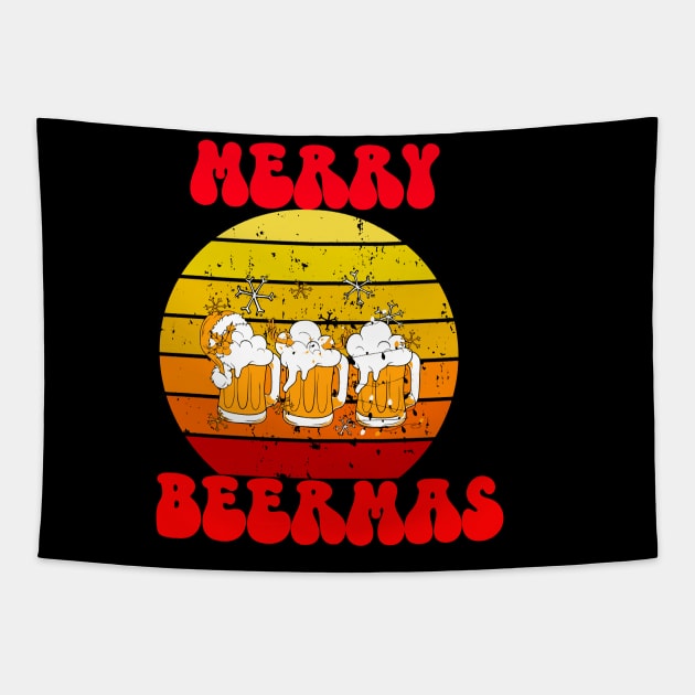 Merry Beermas Tapestry by VisionDesigner