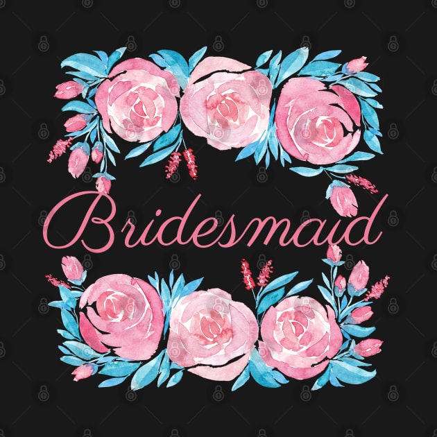 Bridesmaid watercolor floral by PrintAmor