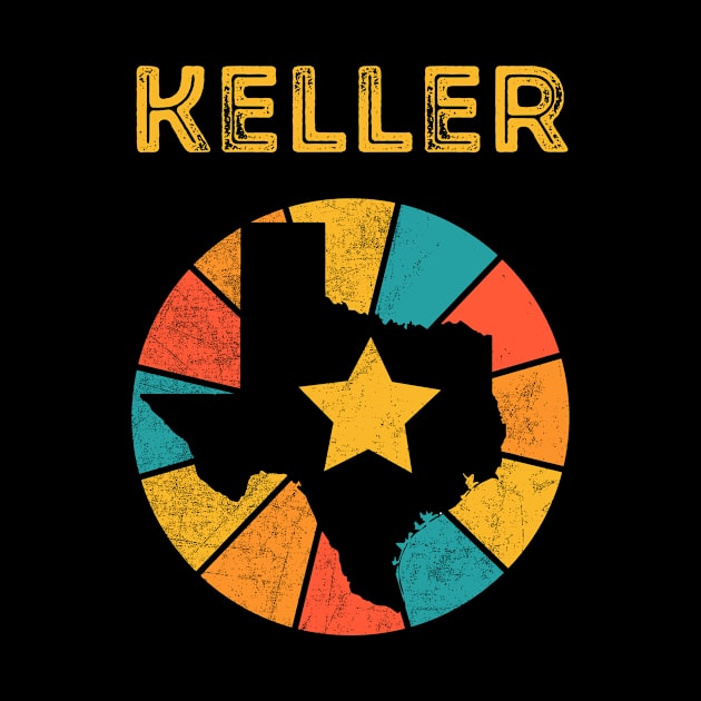 Keller Texas Vintage Distressed Souvenir by NickDezArts