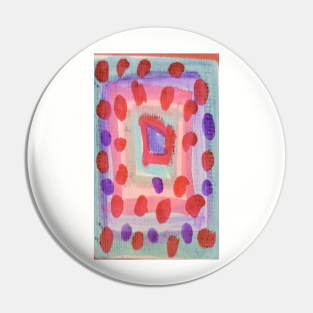 Red on grey dots Pin