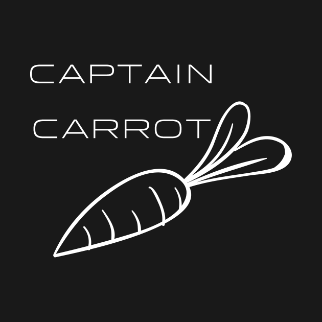 Captain Carrot Typography White Design by Stylomart