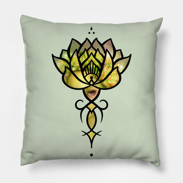 Succulent Queen Symbol Pillow by Sarasa