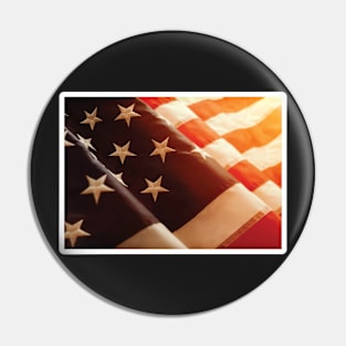 American Flag Sticker Pin