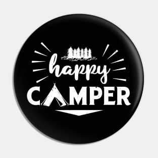 'Happy Camper Family Camp' Cool Camping Bonfire Pin