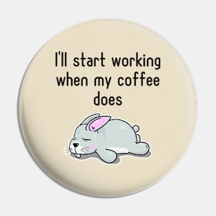 Coffee Bunny Pin