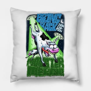 Bring Back Neon Cartoon Monster Merch Pillow