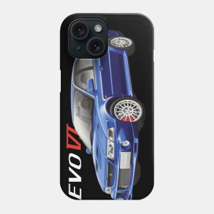 Mitsubish Evo 6 GSR lanc reims blue Phone Case