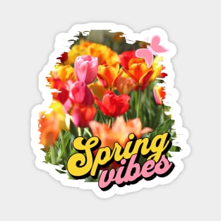 Spring Vibes Tulips Magnet