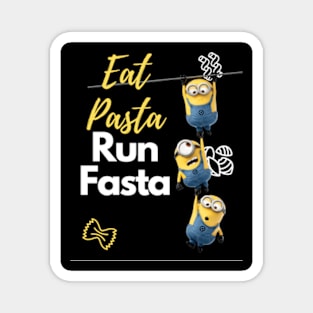 minions eat pasta Magnet