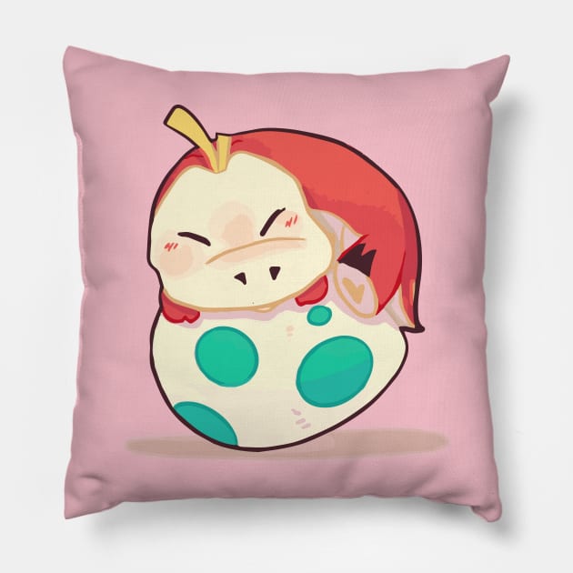 Egg Dyno Pillow by ly.s_art