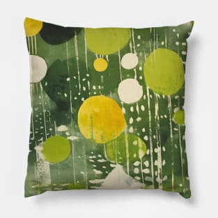 Abstract Garden Green Pillow