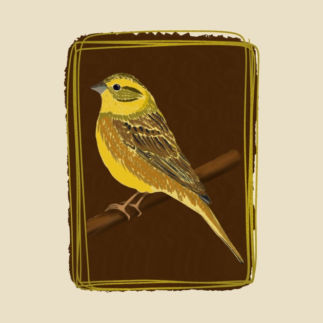 Little yellow bird by Zjuka_draw