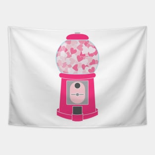 Heart Gumball Machine Design Tapestry