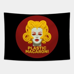 Plastic Macaroni Logo Tapestry