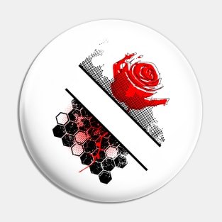 Modern Rose, Pattern, Geometric Pin