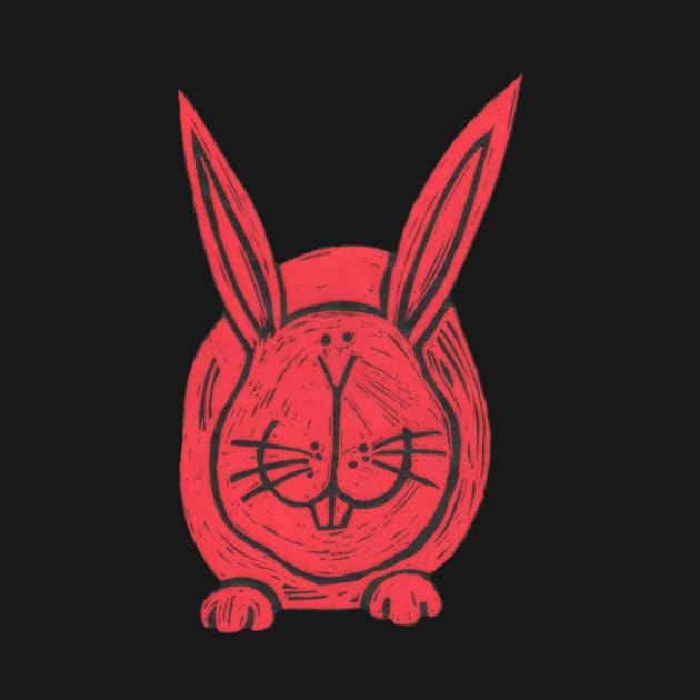 Rabbit, A Big, Fat Red rabbit! by krisevansart