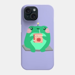 Kawaii Frog Drinking Apple Juice Phone Case