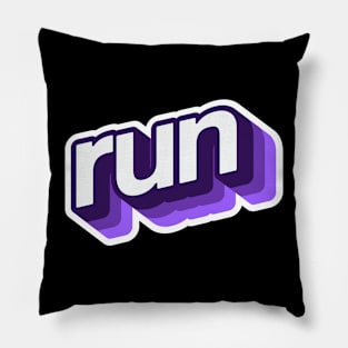 Run purple Pillow