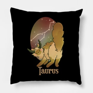 Cat zodiac sign - Taurus Pillow