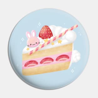 Kawaii Strawberry Cake Pin