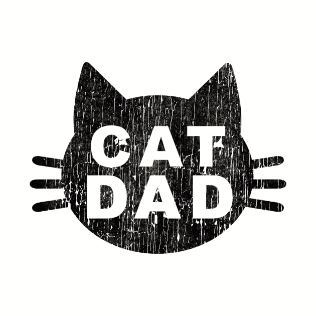 Cat Dad Silhouette \\ Vintage Art by manganto80s