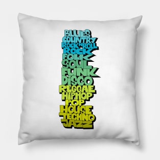 Soul, Funk, Disco, House and other Music Styles.  - Super stylish funky Design! Pillow