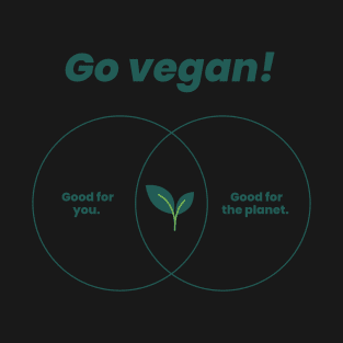 Go Vegan Green Minimalist T-Shirt