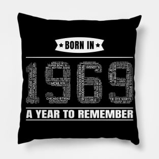 1969 Birth Year Events | Gift for 50th Birthday Pillow