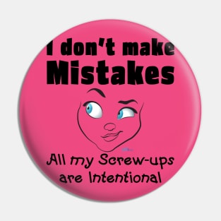 Mistakes-black Pin