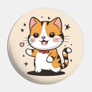 Dancing Cute Cat Pin