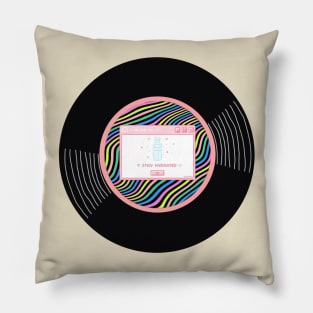Vinyl - Stay Hydrated Rainbow Pillow