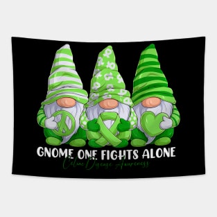 Celiac Disease Awareness Month Light Green Ribbon Gnomies Tapestry