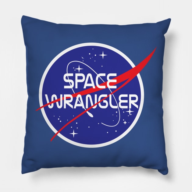 Space Wrangler Pillow by EnchantedTikiTees