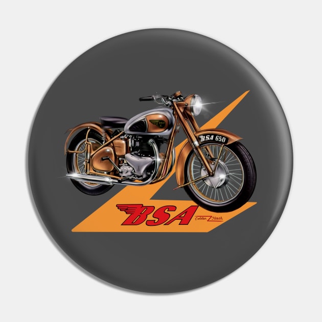 The BSA Golden Flash Motorcycle by MotorManiac Pin by MotorManiac