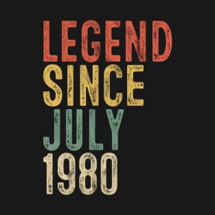 Legend Since July 1980 40th Birthday Gift 40 Year Old T-Shirt