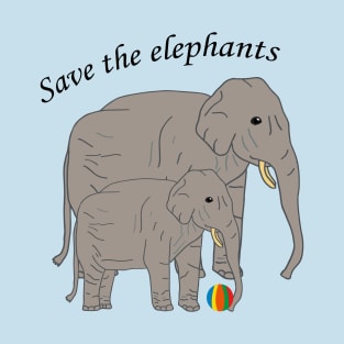 Save the elephants – Bright Blue T-Shirt