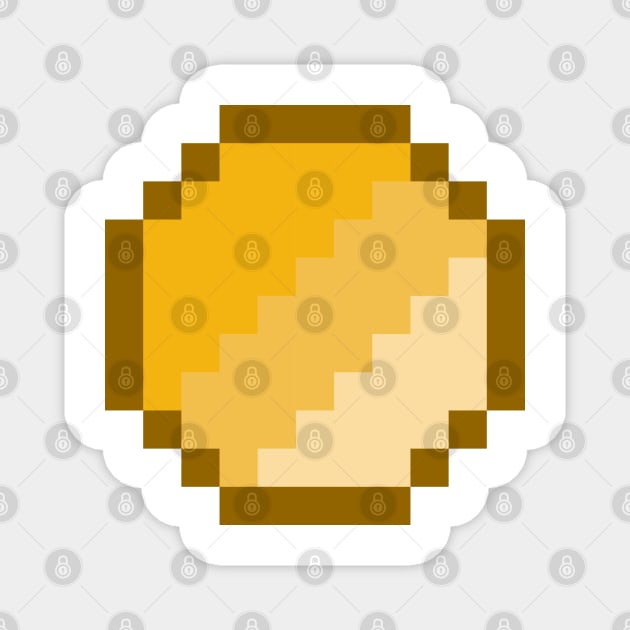 Gold Coin Coin Pixel Art Magnet by GreazyL